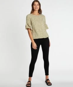Atmos&Here Bobbi Frill Layered Sleeve Top Khaki Speckle -Deals The Style Setters Store http3A2F2Fstatic.theiconic.com .au2Fp2Fatmos here 9207 3619531 5