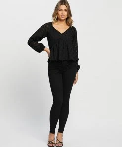 Atmos&Here Ruby Burnout Blouse Black Burnout -Deals The Style Setters Store http3A2F2Fstatic.theiconic.com .au2Fp2Fatmos here 9221 6713521 5