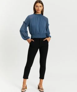 Atmos&Here Nila Lace Detail Blouse Stone Blue -Deals The Style Setters Store http3A2F2Fstatic.theiconic.com .au2Fp2Fatmos here 9291 9960031 5