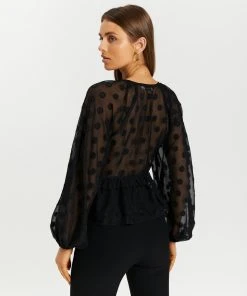 Atmos&Here Ash V Neck Dobby Blouse Black -Deals The Style Setters Store http3A2F2Fstatic.theiconic.com .au2Fp2Fatmos here 9415 9604131 3