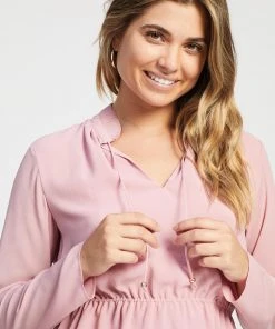Atmos&Here Katherine Tie Front Blouse Soft Pink -Deals The Style Setters Store http3A2F2Fstatic.theiconic.com .au2Fp2Fatmos here 9453 6588221 4