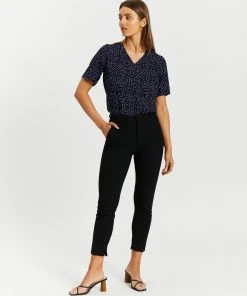 Atmos&Here Sophia V-Neck Blouse Dark Blue Polkadot -Deals The Style Setters Store http3A2F2Fstatic.theiconic.com .au2Fp2Fatmos here 9457 0279921 5