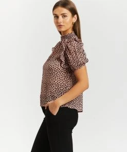 Atmos&Here Jenna High Neck Blouse Blush Speckle -Deals The Style Setters Store http3A2F2Fstatic.theiconic.com .au2Fp2Fatmos here 9474 9627331 2