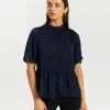 Atmos&Here Cressida Flutter Sleeve Blouse Navy