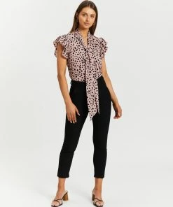 Atmos&Here Harper Tie Neck Blouse Pink Mixed Polka Dot -Deals The Style Setters Store http3A2F2Fstatic.theiconic.com .au2Fp2Fatmos here 9508 2304131 5