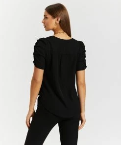 Atmos&Here Trinny Gathered Sleeve Shirt Black -Deals The Style Setters Store http3A2F2Fstatic.theiconic.com .au2Fp2Fatmos here 9572 3627331 3