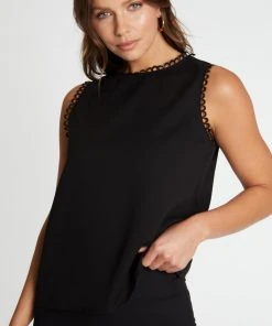 Atmos&Here Farrah Scallop Detail Top Black -Deals The Style Setters Store http3A2F2Fstatic.theiconic.com .au2Fp2Fatmos here 9603 3919531 4