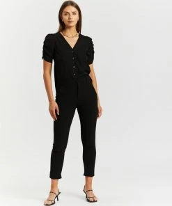 Atmos&Here Trinny Gathered Sleeve Shirt Black -Deals The Style Setters Store http3A2F2Fstatic.theiconic.com .au2Fp2Fatmos here 9606 3627331 5