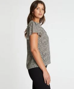 Atmos&Here Imogen Flutter Sleeve Blouse Mini Animal -Deals The Style Setters Store http3A2F2Fstatic.theiconic.com .au2Fp2Fatmos here 9615 1229531 2