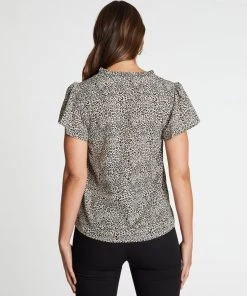 Atmos&Here Imogen Flutter Sleeve Blouse Mini Animal -Deals The Style Setters Store http3A2F2Fstatic.theiconic.com .au2Fp2Fatmos here 9615 1229531 3