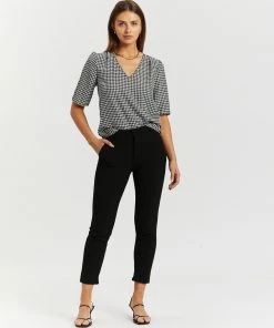 Atmos&Here Yvette V-Neck Blouse Houndstooth -Deals The Style Setters Store http3A2F2Fstatic.theiconic.com .au2Fp2Fatmos here 9641 2627331 5