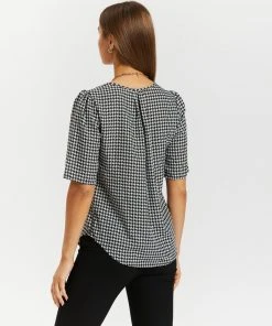 Atmos&Here Yvette V-Neck Blouse Houndstooth -Deals The Style Setters Store http3A2F2Fstatic.theiconic.com .au2Fp2Fatmos here 9644 2627331 3