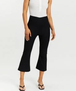 Atmos&Here Raven Kick Flare Pants Black