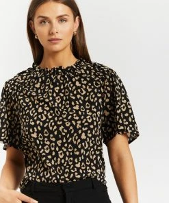 Atmos&Here Mia High Neck Blouse Black Base Leopard -Deals The Style Setters Store http3A2F2Fstatic.theiconic.com .au2Fp2Fatmos here 9700 8279921 4