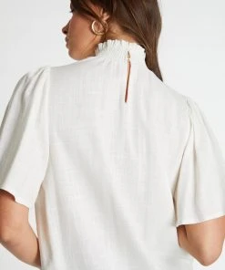 Atmos&Here Kenya High Neck Linen Blend Blouse White -Deals The Style Setters Store http3A2F2Fstatic.theiconic.com .au2Fp2Fatmos here 9705 0367331 4