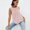 Atmos&Here Dellen Pleat Neck Blouse Blush