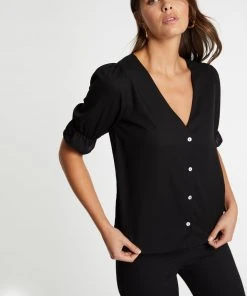 Atmos&Here Claira V-Neck Blouse Black -Deals The Style Setters Store http3A2F2Fstatic.theiconic.com .au2Fp2Fatmos here 9757 4719531 4