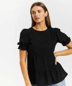Atmos&Here Alice Puff Sleeve Smock Top Black -Deals The Style Setters Store http3A2F2Fstatic.theiconic.com .au2Fp2Fatmos here 9789 8727331 4