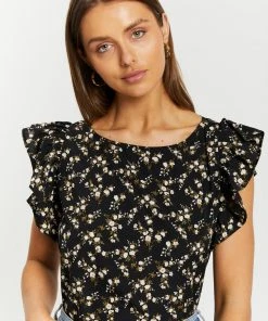 Atmos&Here Nova Frill Sleeve Blouse Black Floral -Deals The Style Setters Store http3A2F2Fstatic.theiconic.com .au2Fp2Fatmos here 9873 1070031 4