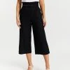 Atmos&Here Brenda Belted Wide Leg Pants Black