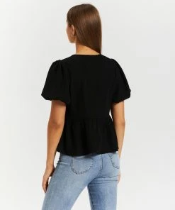 Atmos&Here Kalia Bow Front Puff Sleeve Blouse Black -Deals The Style Setters Store http3A2F2Fstatic.theiconic.com .au2Fp2Fatmos here 9989 0329531 3