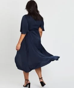 Atmos&Here Curvy Ursula Wrap Midi Dress Blue -Deals The Style Setters Store http3A2F2Fstatic.theiconic.com .au2Fp2Fatmos here curvy 0109 967369 3