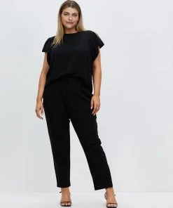 Atmos&Here Curvy Tessa Frill Sleeve Blouse Black -Deals The Style Setters Store http3A2F2Fstatic.theiconic.com .au2Fp2Fatmos here curvy 0782 9738141 5