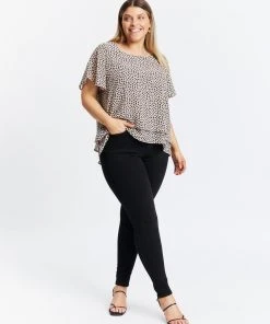Atmos&Here Curvy Vivia Flutter Sleeve Blouse Beige Speckle -Deals The Style Setters Store http3A2F2Fstatic.theiconic.com .au2Fp2Fatmos here curvy 0867 4520231 5