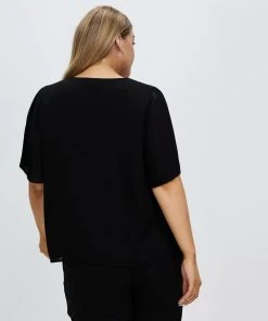 Atmos&Here Curvy Braela Pleated Sleeve Blouse Black -Deals The Style Setters Store http3A2F2Fstatic.theiconic.com .au2Fp2Fatmos here curvy 0934 5108141 3