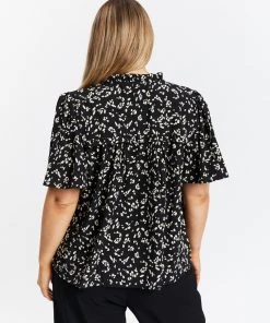 Atmos&Here Curvy Charlotte Shirred Blouse Black Speckle -Deals The Style Setters Store http3A2F2Fstatic.theiconic.com .au2Fp2Fatmos here curvy 1091 2714131 3