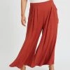 Atmos&Here Curvy Cora Pleated Wide Leg Pants Rust