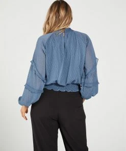 Atmos&Here Curvy Nila Lace Detail Blouse Stone Blue -Deals The Style Setters Store http3A2F2Fstatic.theiconic.com .au2Fp2Fatmos here curvy 2813 8280031 3