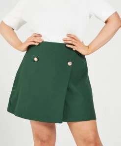 Atmos&Here Curvy Gigi Skirt Forest Green