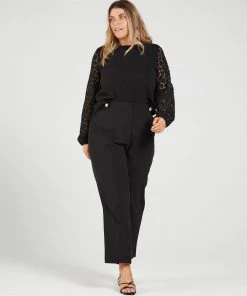 Atmos&Here Curvy Belle Lace Contrast Sleeve Top Black -Deals The Style Setters Store http3A2F2Fstatic.theiconic.com .au2Fp2Fatmos here curvy 3153 5060031 5