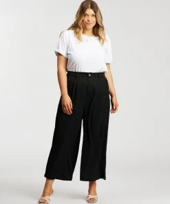 Atmos&Here Curvy Ballerini Cropped Wide Leg Pants Solid Black -Deals The Style Setters Store http3A2F2Fstatic.theiconic.com .au2Fp2Fatmos here curvy 3497 9746821 5