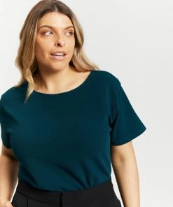Atmos&Here Curvy Elise Crepe Textured Top Teal -Deals The Style Setters Store http3A2F2Fstatic.theiconic.com .au2Fp2Fatmos here curvy 3985 0160031 4