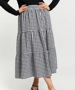 Atmos&Here Curvy Jesse Tiered Gingham Skirt Black Gingham -Deals The Style Setters Store http3A2F2Fstatic.theiconic.com .au2Fp2Fatmos here curvy 4027 2360031 4