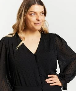 Atmos&Here Curvy Melanie Dobby Blouse Black -Deals The Style Setters Store http3A2F2Fstatic.theiconic.com .au2Fp2Fatmos here curvy 4043 8160031 4