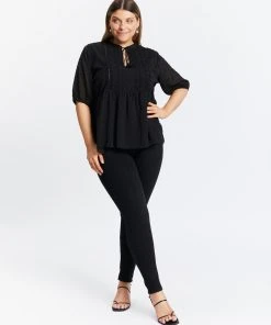 Atmos&Here Curvy Jasmine Dobby Blouse Black -Deals The Style Setters Store http3A2F2Fstatic.theiconic.com .au2Fp2Fatmos here curvy 4734 4814131 5