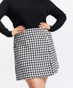 Atmos&Here Curvy Gigi Skirt Black Boucle