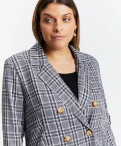Atmos&Here Curvy Narla Check Blazer Mono Check -Deals The Style Setters Store http3A2F2Fstatic.theiconic.com .au2Fp2Fatmos here curvy 4875 9024131 4
