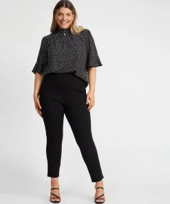 Atmos&Here Curvy Mila Frill Sleeve Blouse Black Leaf -Deals The Style Setters Store http3A2F2Fstatic.theiconic.com .au2Fp2Fatmos here curvy 8396 6280031 5