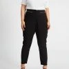 Atmos&Here Curvy Rhodes Zip Detail Slim Pants Black