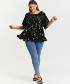 Atmos&Here Curvy Freda Tiered Smock Top Black Base Polkadot -Deals The Style Setters Store http3A2F2Fstatic.theiconic.com .au2Fp2Fatmos here curvy 9634 1620231 5