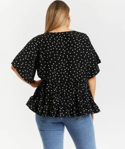 Atmos&Here Curvy Freda Tiered Smock Top Black Base Polkadot -Deals The Style Setters Store http3A2F2Fstatic.theiconic.com .au2Fp2Fatmos here curvy 9639 1620231 3
