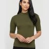 Bamboo Body Taylor Top Dark Olive