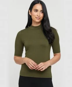 Bamboo Body Taylor Top Dark Olive