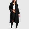 Belle & Bloom Shore To Shore Belted Wool Coat Black