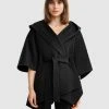 Belle & Bloom Jackson Landing Wool Blend Cape Coat Black