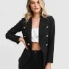 Belle & Bloom Princess Polina Textured Weave Blazer Black